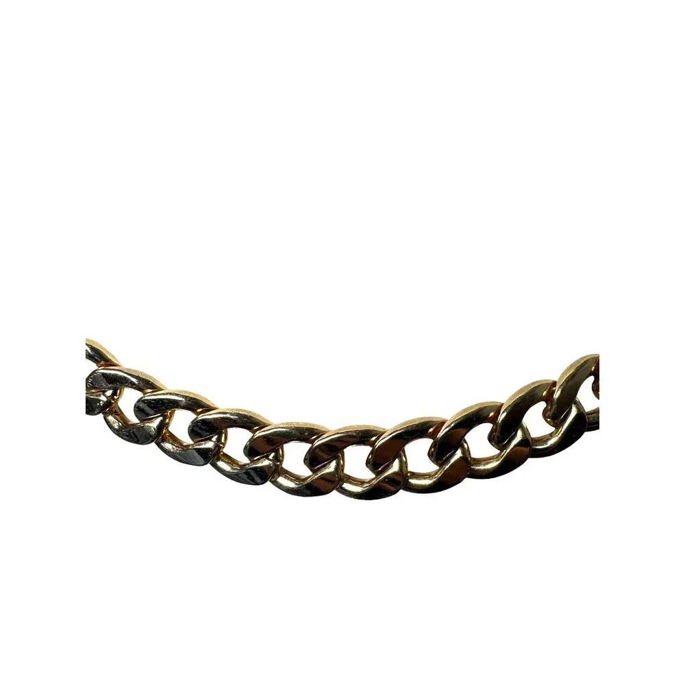 Vintage 90s Chunky Curb Chain Belt womens Heavy Gold Tone Statement Waist Chain